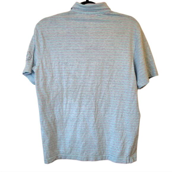 Peter Millar Collection Men's Blue And Grey Cotton Golf Polo Size S - Picture 2 of 6
